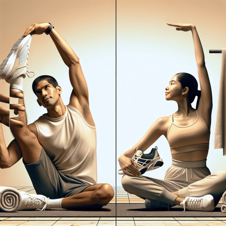 full-body stretching before and after workout