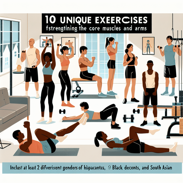 10 simple strength exercises for core and arms at home