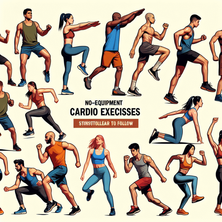 no-equipment cardio exercises that are easy to follow